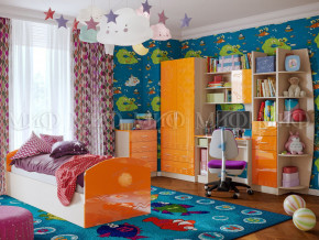 Детская комната Юниор-2 Оранжевый металлик в Верхотурье - verhoture.magazinmebel.ru | фото