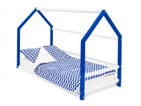 Детская кровать-домик Монтессори Svogen сине-белый в Верхотурье - verhoture.magazinmebel.ru | фото