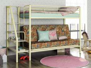 Двухъярусная кровать с диваном Мадлен 3 Слоновая кость-марки в Верхотурье - verhoture.magazinmebel.ru | фото
