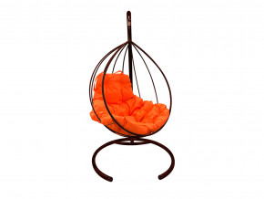 Кокон Капля без ротанга оранжевая подушка в Верхотурье - verhoture.magazinmebel.ru | фото