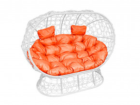 Кокон Лежебока на подставке с ротангом оранжевая подушка в Верхотурье - verhoture.magazinmebel.ru | фото