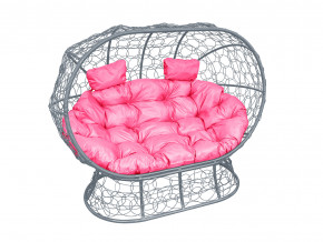 Кокон Лежебока на подставке с ротангом розовая подушка в Верхотурье - verhoture.magazinmebel.ru | фото