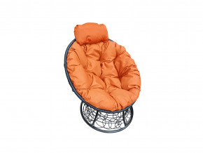 Кресло Папасан мини с ротангом оранжевая подушка в Верхотурье - verhoture.magazinmebel.ru | фото