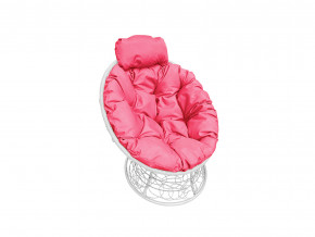 Кресло Папасан мини с ротангом розовая подушка в Верхотурье - verhoture.magazinmebel.ru | фото