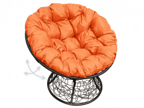 Кресло Папасан пружинка с ротангом оранжевая подушка в Верхотурье - verhoture.magazinmebel.ru | фото