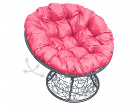 Кресло Папасан пружинка с ротангом розовая подушка в Верхотурье - verhoture.magazinmebel.ru | фото