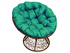 Кресло Папасан с ротангом зелёная подушка в Верхотурье - verhoture.magazinmebel.ru | фото