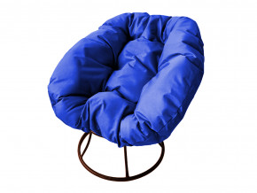 Кресло Пончик без ротанга синяя подушка в Верхотурье - verhoture.magazinmebel.ru | фото