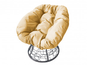 Кресло Пончик с ротангом бежевая подушка в Верхотурье - verhoture.magazinmebel.ru | фото