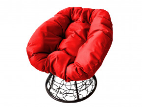 Кресло Пончик с ротангом красная подушка в Верхотурье - verhoture.magazinmebel.ru | фото - изображение 1