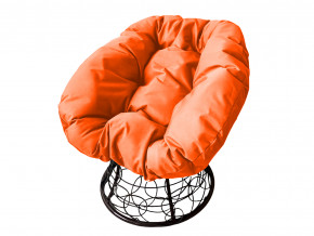 Кресло Пончик с ротангом оранжевая подушка в Верхотурье - verhoture.magazinmebel.ru | фото