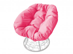 Кресло Пончик с ротангом розовая подушка в Верхотурье - verhoture.magazinmebel.ru | фото