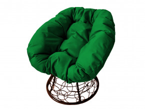 Кресло Пончик с ротангом зелёная подушка в Верхотурье - verhoture.magazinmebel.ru | фото