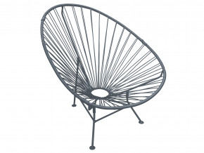 Кресло Ракушка с ротангом серый в Верхотурье - verhoture.magazinmebel.ru | фото - изображение 1