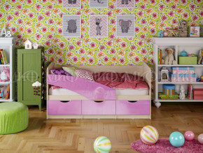 Кровать Бабочки 1600 Сиреневый металлик в Верхотурье - verhoture.magazinmebel.ru | фото