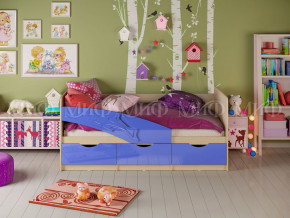 Кровать Дельфин 1600 Синий металлик в Верхотурье - verhoture.magazinmebel.ru | фото