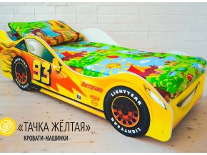 Кровать детская машина Тачка Желтая в Верхотурье - verhoture.magazinmebel.ru | фото - изображение 1