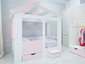Кровать детская Теремок без ящика розовая в Верхотурье - verhoture.magazinmebel.ru | фото - изображение 2