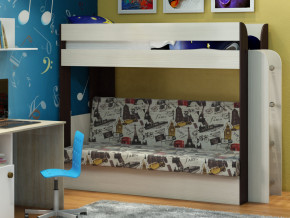Кровать двухъярусная Карамель 75 венге ткань биг бен в Верхотурье - verhoture.magazinmebel.ru | фото