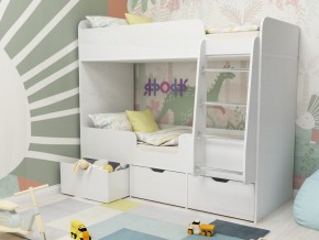 Кровать двухъярусная Малыш двойняшка белый в Верхотурье - verhoture.magazinmebel.ru | фото