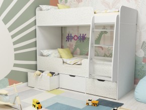 Кровать двухъярусная Малыш двойняшка белый феритейл в Верхотурье - verhoture.magazinmebel.ru | фото