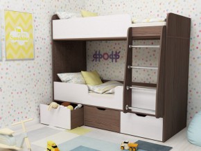 Кровать двухъярусная Малыш двойняшка бодега-белый в Верхотурье - verhoture.magazinmebel.ru | фото