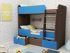 Кровать двухъярусная Малыш двойняшка бодега-голубой в Верхотурье - verhoture.magazinmebel.ru | фото