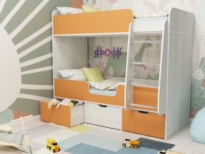 Кровать двухъярусная Малыш двойняшка винтерберг-оранжевый в Верхотурье - verhoture.magazinmebel.ru | фото