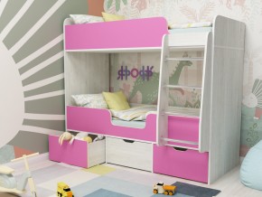 Кровать двухъярусная Малыш двойняшка винтерберг-розовый в Верхотурье - verhoture.magazinmebel.ru | фото