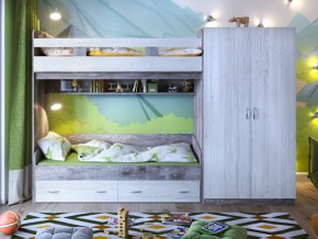 Кровать двухъярусная Юта 2 со шкафом в Верхотурье - verhoture.magazinmebel.ru | фото