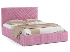 Кровать Гамма 1400 с основанием велюр тенерифе розовый в Верхотурье - verhoture.magazinmebel.ru | фото