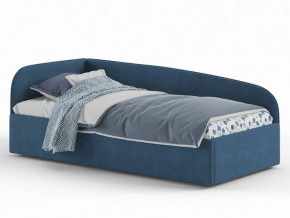 Кровать мягкая Денди на латах рогожка синяя в Верхотурье - verhoture.magazinmebel.ru | фото