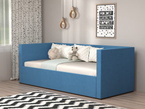 Кровать мягкая с подъёмным механизмом арт. 030 синий в Верхотурье - verhoture.magazinmebel.ru | фото