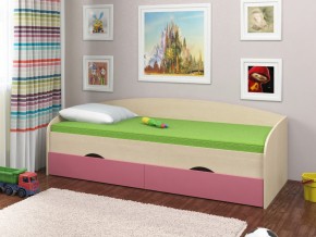Кровать Соня 2 дуб молочный-розовый в Верхотурье - verhoture.magazinmebel.ru | фото