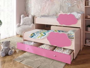 Кровать Соник с ящиком млечный дуб-розовый в Верхотурье - verhoture.magazinmebel.ru | фото
