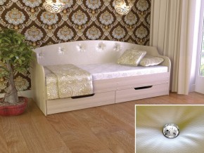 Кровать Юниор Тип 2 шимо светлый/белый перламутр 800х1600 в Верхотурье - verhoture.magazinmebel.ru | фото