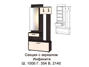 Секция с зеркалом в Верхотурье - verhoture.magazinmebel.ru | фото