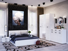 Спальня Нэнси New МДФ Белый глянец холодный, Белый в Верхотурье - verhoture.magazinmebel.ru | фото