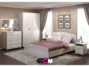 Спальня Виктория МДФ с большим комодом в Верхотурье - verhoture.magazinmebel.ru | фото - изображение 1
