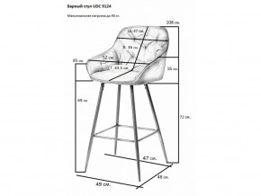 Стул барный UDC 9124 в Верхотурье - verhoture.magazinmebel.ru | фото - изображение 2
